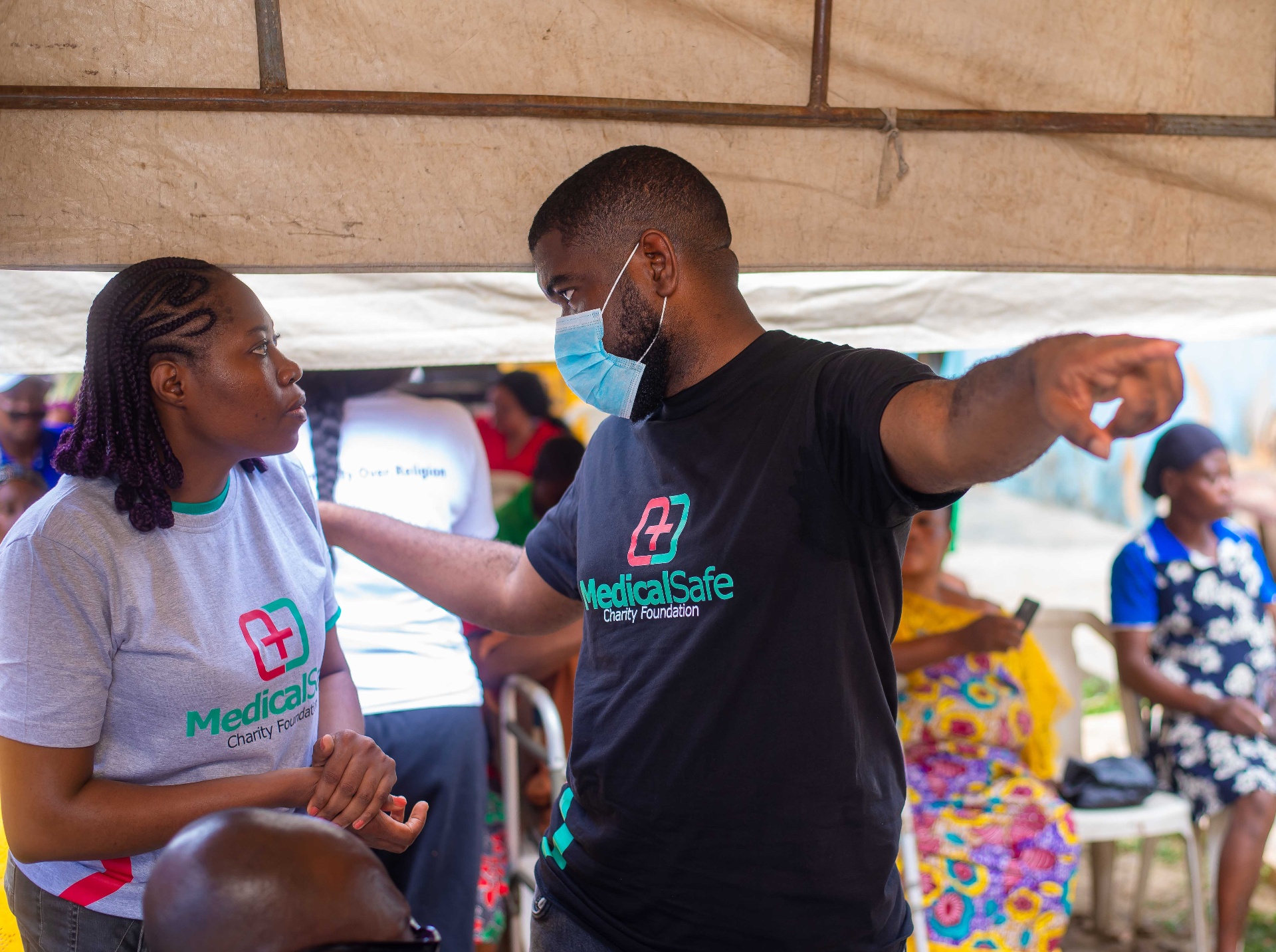 MSCF staff briefing during community outreach