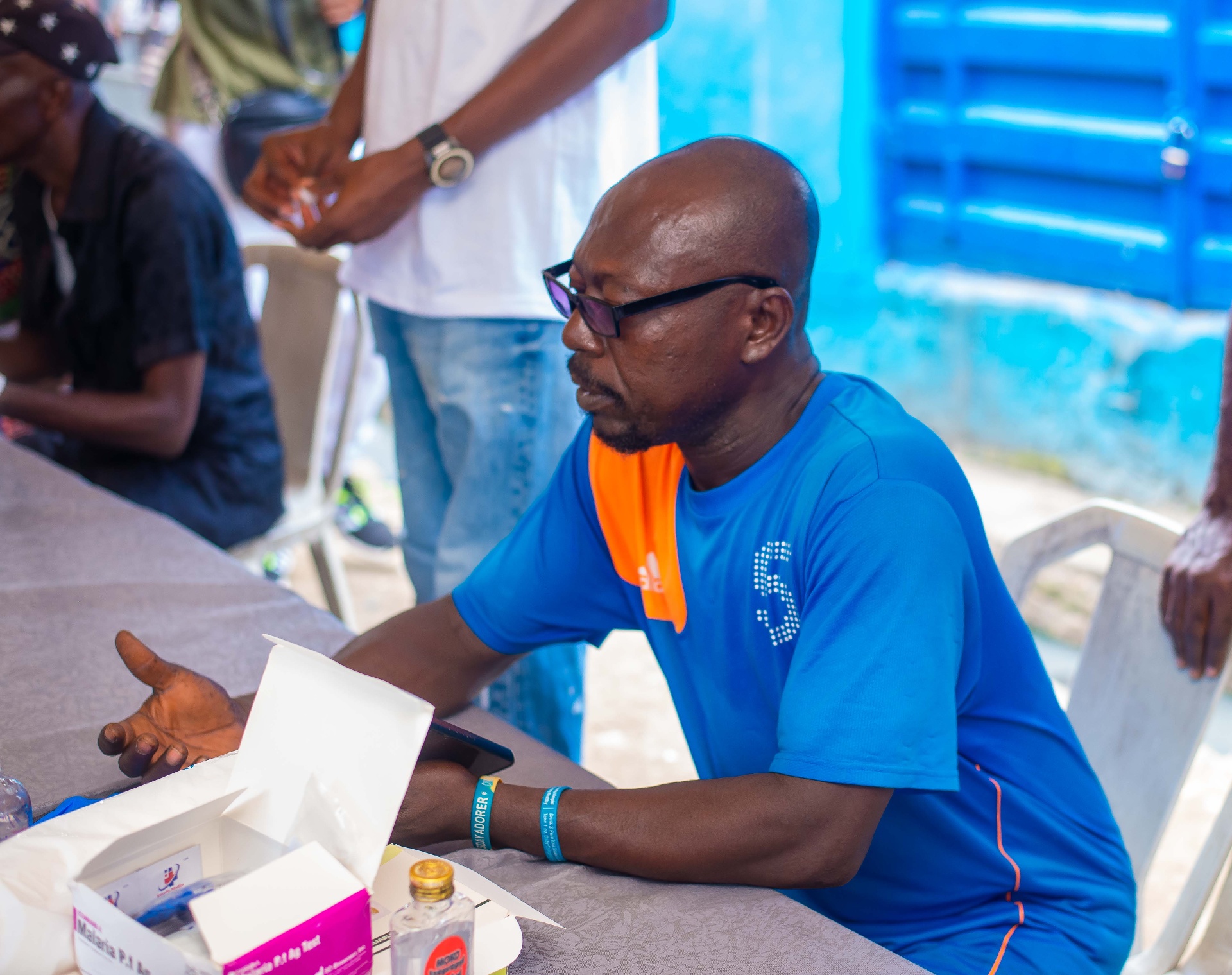 Patient being consulted at MSCF outreach event