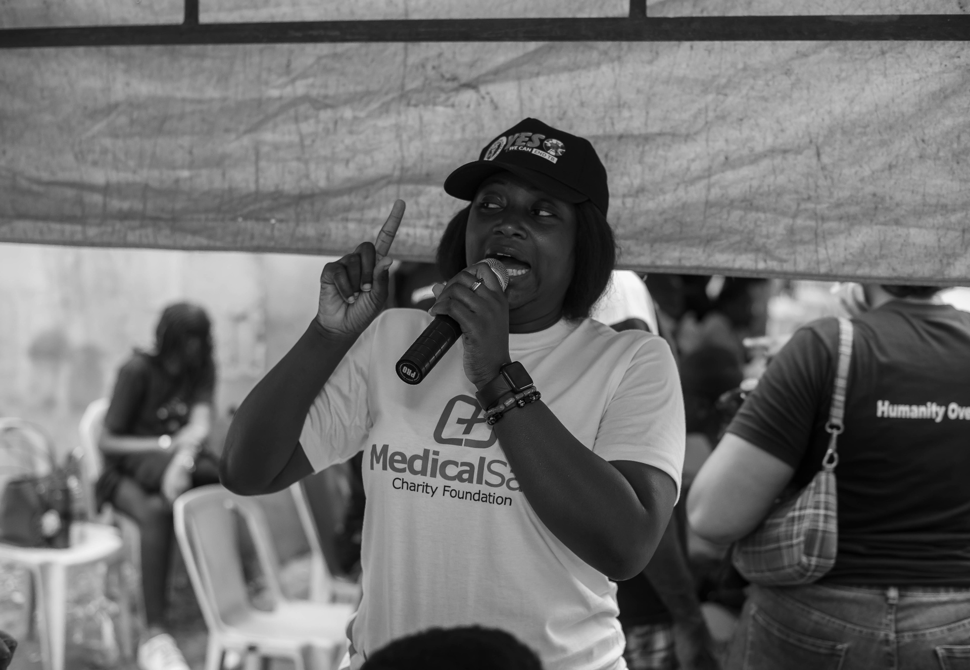 MSCF host addressing community at outreach event