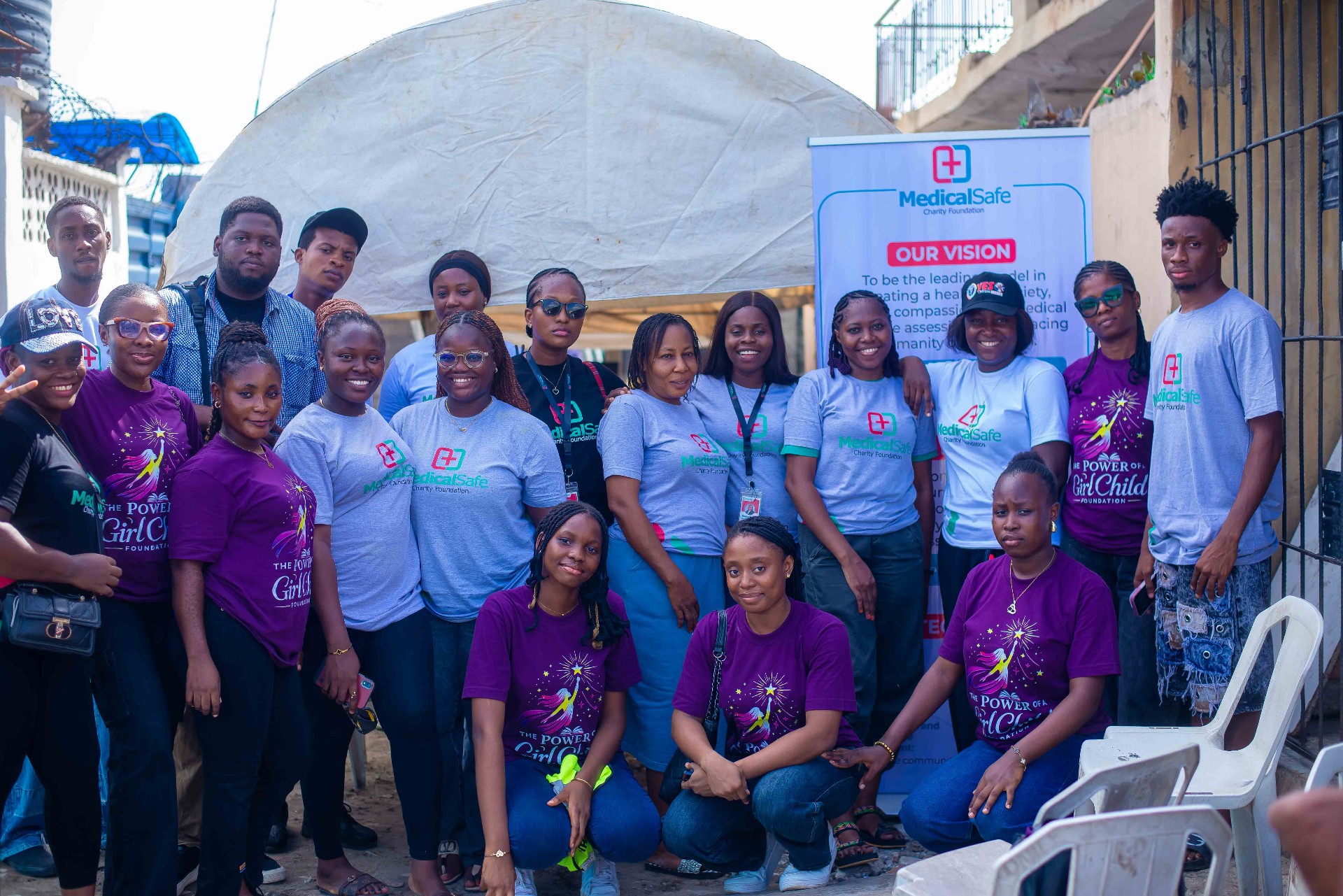 MSCF volunteer team gathered at community outreach